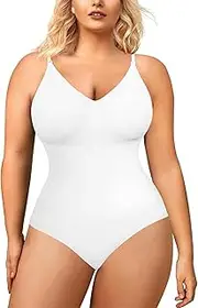 [BRABIC] Women's Seamless Tummy Control Shapewear Bodysuit, Black, 42 inches