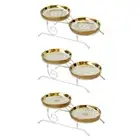 Cupcake Display Stand Double Layers with Ceramic Plate Exquisite Workmanship