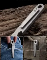 Titanium Alloy Pocket Pry Bar Crowbar Opener Portable Outdoor EDC Multi Tools