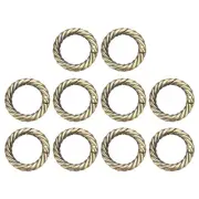 10Pcs Spring O Rings 3/4" Round Trigger Snap Hook Circle Brass Key Ring Clip