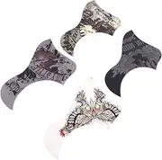 GOOHOCHY 4Pcs Guitar Scratch Plate Stickers Unique Self Adhesive Pickguard for Electric Guitar Easy to Apply and Protect