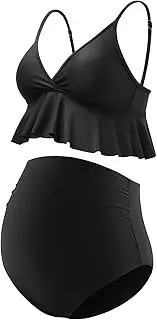 [GINKANA] Maternity Bikini Set Flounce Swimsuit Bathing Suit Top Swimwear Bottom Bathing Suits