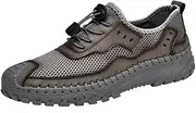 [Asifn] Men's Shoes Casual Hiking Breathable Mesh Outdoor Sneakers Loafers Slip On Summer Lightweight Men Walking Anti-Slip ﻿