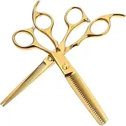 OATIPHO 2 Pcs Professional Hair Cutting Scissors Set Hairdressing Scissors for All Hair Types Ergonomic Design for Barbers and Amateurs