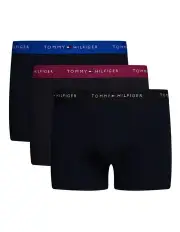 [Tommy Hilfiger] Essential Logo Waistband Trunks 3-Pack in Black