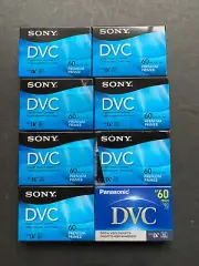 (8) Sony/Panasonic DVC Digital Video Cassettes 60 Min Blank Tapes SEALED