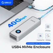 ORICO USB4 M.2 NVMe SSD Enclosure 40Gbps M.2 NVMe PCIE4.0 Case for M key UASP