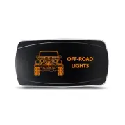 Rocker Switch for Jeep Wrangler JK Off-Road Lights Symbol - Horizontal - Amber