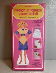 Vintage Whitman Barbie Paper Doll-1982-Complete Design A Fashion Paper Doll Kit