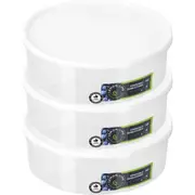 3x Lemon & Lime Keep Fresh 4L/28cm Food Storer Round Stackable Storage Container
