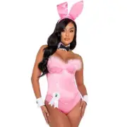 Playboy Bunny Costume Set Bustier Rabbit Ears Tail Cuff Links Bow Tie PB130P