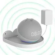 Amazon Exclusive Brand, Alexa Echo Dot 4 JT01 Wall Mount Holder, 4th Generation, Cable Storage, Aluminum Alloy Material, Stand, Storage Stand, Accessory Stand, Accessories, Space Saving, Easy to Operate, White