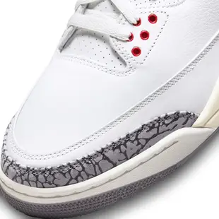 NIKE AIR JORDAN 3 RETRO 爆裂紋 白水泥 白灰紅【A-KAY0】【DN3707-100】