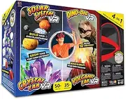 Abacus Brands Virtual Reality 4 in 1 Deluxe VR Lab - Illustrated Interactive VR Book and STEM Learning Activity Set (Solar System, Dino-Dig, Crystal and Volcano)