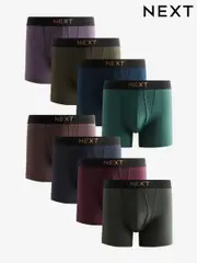 Dark Rich Green/Blue Marl 8 pack A-Front Boxers (N79782) | $76