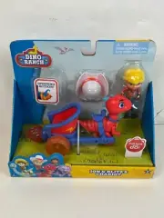 Dino Ranch Jon Figure & Blitz Chariot Dinosaur Toy NEW Pull Back & Go