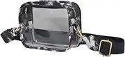 NGIL Clear Crossbody Bag Stadium Approved Crossbody with Adjustable Strap, Leather Bag for Sports Concerts Events Festivals
