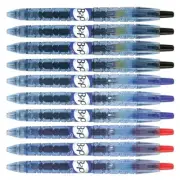 10 x PILOT Bottle 2 Pen Retractable Roller Ball Pen Black/Blue/Red 0.5/0.7mm B2P