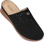 [SWQZVT] Clogs for Women Slip-On Mules: Closed Toe Dressy Summer Clog - Comfortable Slide Mule