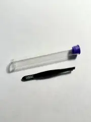 Tweezerman Slanted Black Tweezers In Tube NEW