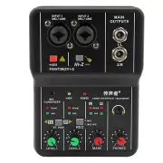 2 Channels Audio Mixer USB 48V Power Compact Sound Mixing Console