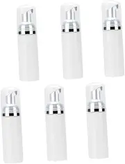 WOFASHPURET 6Pcs Foaming Bottle Dispenser with Silver Pump Head Portable Cosmetic Dispenser for Travel Home Bathroom Bedroom Use Durable Refillable for Lotion