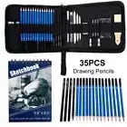 35xProfessional Drawing Set Pencils and Sketch Charcoal Art Supply Artist Kit*
