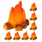 8 Pcs Bonfire Ornaments Work Micro Fake Campfire Landscaping Model