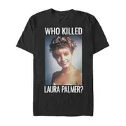 Men's Twin Peaks Who Killed Laura Palmer Graphic Tee Black -Vel214 Pure cotton high quality L