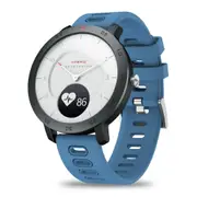 Heart Rate Blood Pressure Monitor Real-time Weather Temperature Goal Reminders Dual Modes Mechanical Hands Smart Watch BLUE COLOR