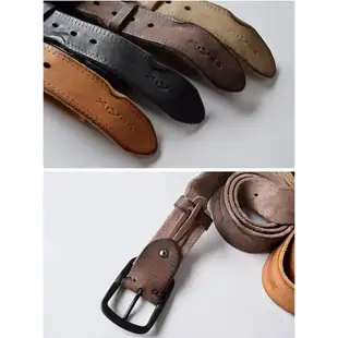 義大利進口牛皮100% Genuine Leather 舊壓針扣皮帶 牛皮 真皮腰帶 復古仿舊 可養色 附收納袋送禮自用