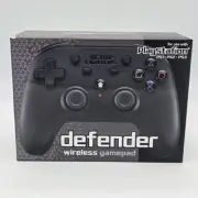 New Retro Fighters Defender Wireless Gamepad Controller Black PS1 - PS2 - PS3