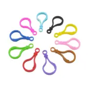 100 PCS Plastic Keychain Clip Plastic Clasps Hook Swivel Hook Plastic