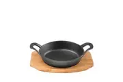 Pyrocast Round Gratin With Maple Tray 12cm
