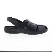 Drew Barcelona 47792-14 Mens Black Leather Strap Sport Sandals Shoes