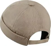 Croogo Causal Brimless Docker Cap Adjustable Skullcap Sailor One Size, Khaki