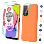 for Samsung Galaxy AO3S Phone Case: A03S Case with [2 Pack] Tempered Orange