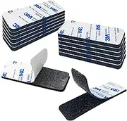 3M Round Edge Strength Sticky Back Fastener | 3x10cm 12 Sets | Interlocking Tape Mounting Tape for Carpet, Couch Cushions, Pedal Board - Black