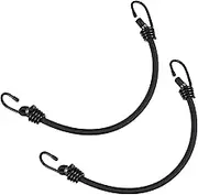TEHAUX 2pcs Elastic Luggage Ropes with Hooks Durable Tent Cords for Secure Cargo Binding for Camping Clothes Drying and Luggage Organization