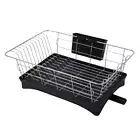 Large Kitchen Sink Dish Drainer Rack With Drip Tray And Plate Cutlery Holder