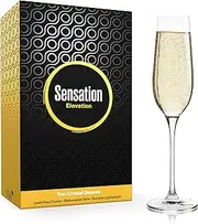 [Season STORY] Crystal Champagne Flutes Set of 2, 8 ounce Champagne Glasses, Wedding Glassware for Sparkling Wine, Fancy Long stem glasses, Sauvignon Blanc wine flute glasses, Pinot Noir wine glass