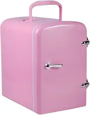 [UNYQBFKM] Mini Skincare Fridge, Makeup Fridges for Skincare 4 L/6 Can, Small Cosmetic Beauty Refrigerator 220V Personal Thermoelectric Cooler/Warmer for Skincare, Beverage, Food, Home, Car,D