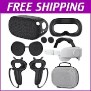 Oculus Quest 2 Essentials - Complete Accessory Kit with Head Strap & Grip Covers
