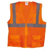 Cordova VS271PS Type R, Class II, Lime Mesh Surveyors Vest, Zipper Closure,...