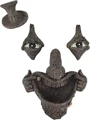Tree Faces Decor Outdoor, Premium Resin Tree Stump Decor, Tree Face Sculpture for Outdoor Yard Forest Parties Fantasy Movies