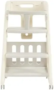 BTM Baby Chair, High Chair, Newly Developed, Height Adjustable, with Guards, Rolling Wheels, Dining Chair, for Babies, Children, Kids, Dining, 1 Years, 2 Years, 3 Years Old