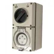 4 Pin 10 Amp Industrial weatherproof combination switch socket 3 Phase SAA