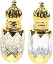 HOMOCONO 2pcs Travel Perfume Bottles Leakproof Refillable Dispenser for Essential Oils Compact Empty Fragrance Containers for Personal Use Salons Spas