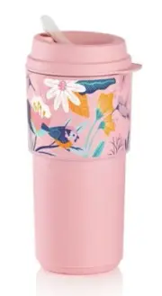 Tupperware BLUSHING MEADOW ECO+ TO-GO TRAVEL CUP ~ 16 oz. ~ Pink ~ BRAND NEW!
