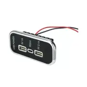 USB Car Charger Socket Power Adapter Outlet 3 Ports PD Type-C For Truck ATV Boat (for: Fiat)